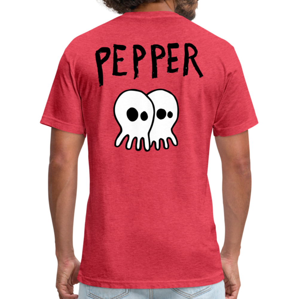 Peper Drip F-Ghost BT-Shirt by Next Level - heather red