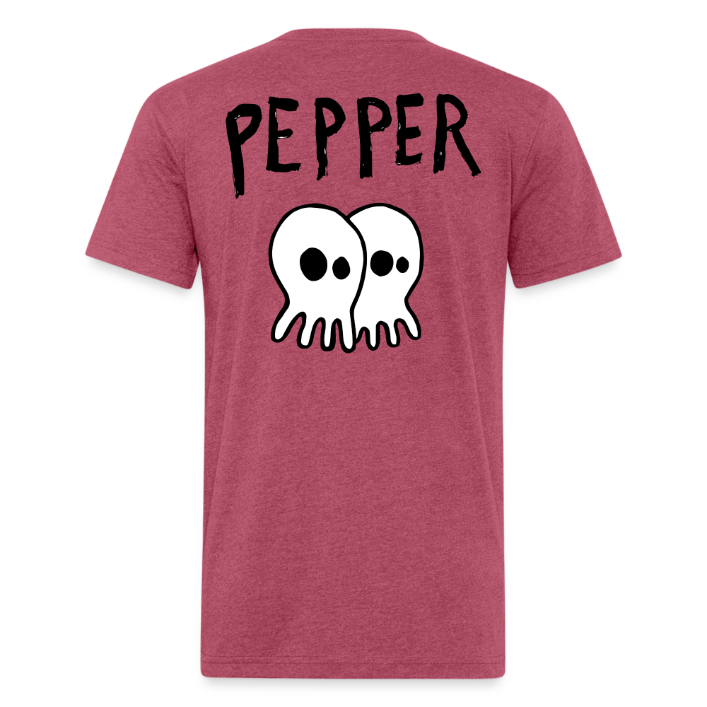 Peper Drip F-Ghost BT-Shirt by Next Level - heather burgundy