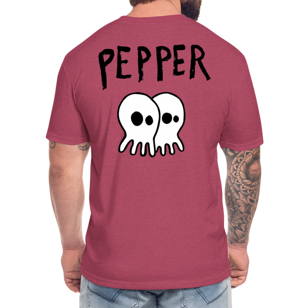 Peper Drip F-Ghost BT-Shirt by Next Level - heather burgundy
