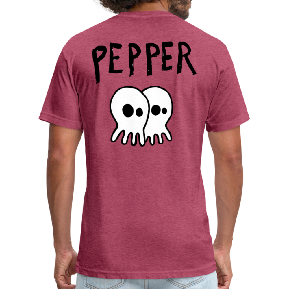 Peper Drip F-Ghost BT-Shirt by Next Level - heather burgundy