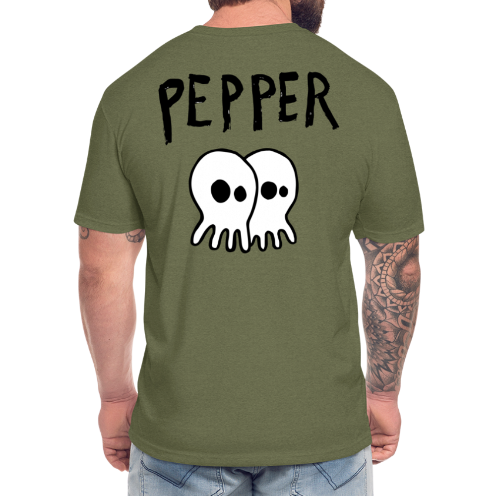 Peper Drip F-Ghost BT-Shirt by Next Level - heather military green