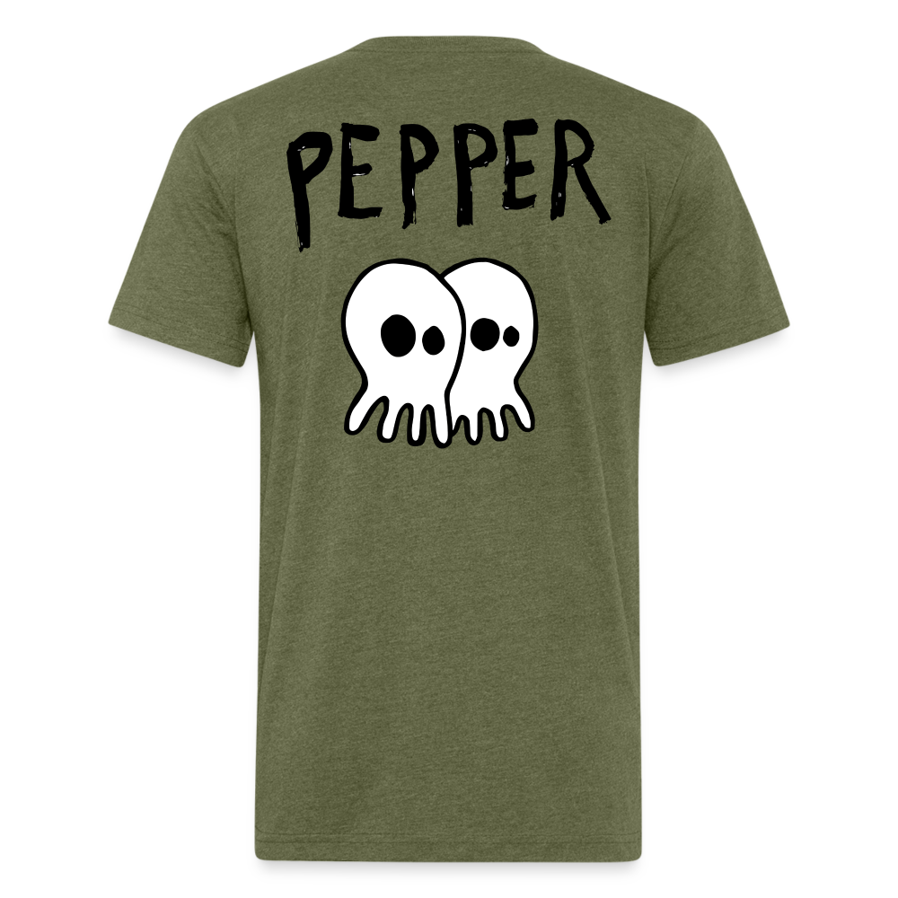 Peper Drip F-Ghost BT-Shirt by Next Level - heather military green