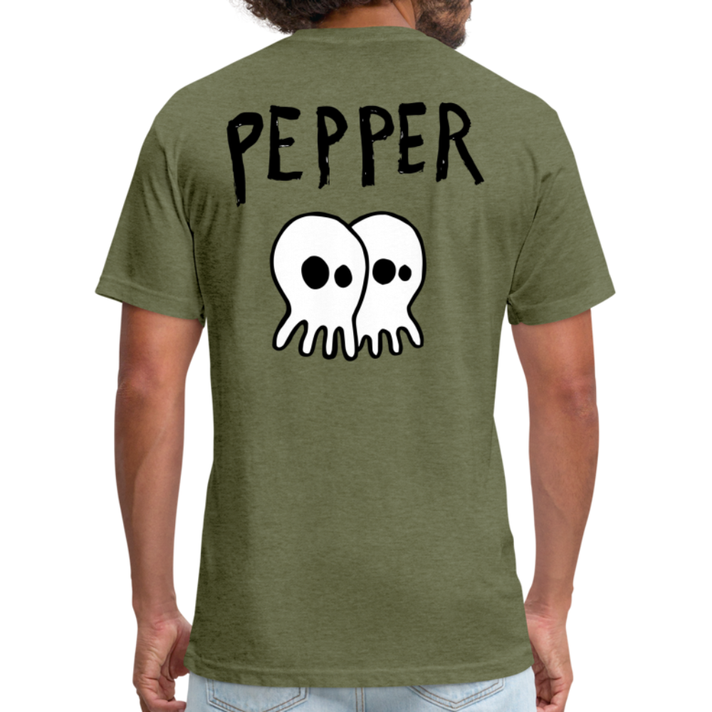 Peper Drip F-Ghost BT-Shirt by Next Level - heather military green