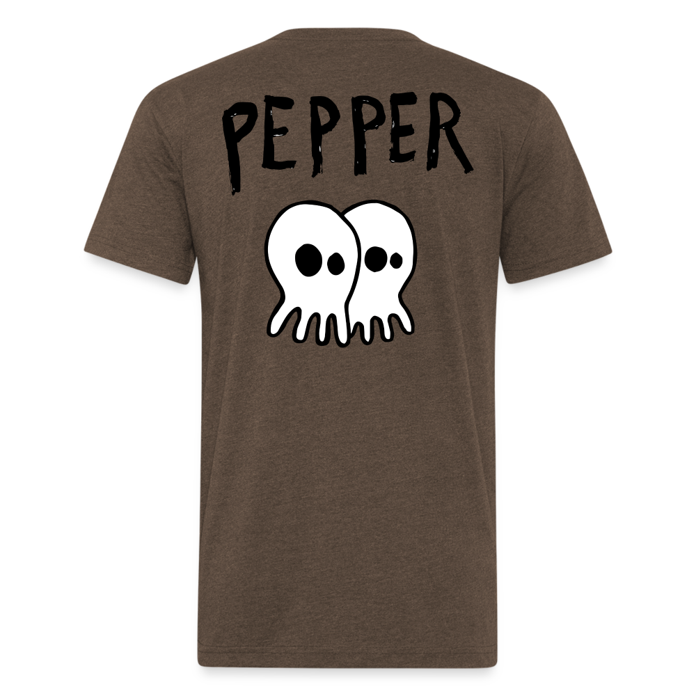 Peper Drip F-Ghost BT-Shirt by Next Level - heather espresso