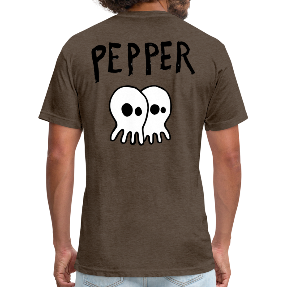 Peper Drip F-Ghost BT-Shirt by Next Level - heather espresso