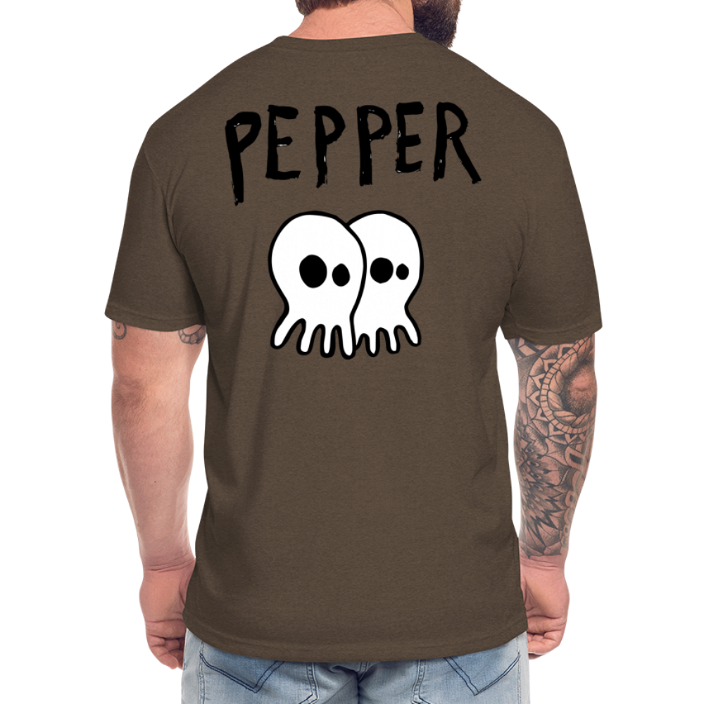 Peper Drip F-Ghost BT-Shirt by Next Level - heather espresso