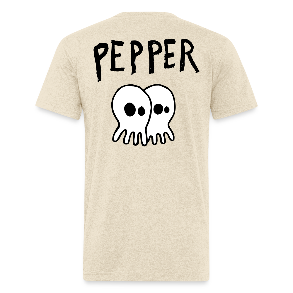 Peper Drip F-Ghost BT-Shirt by Next Level - heather cream