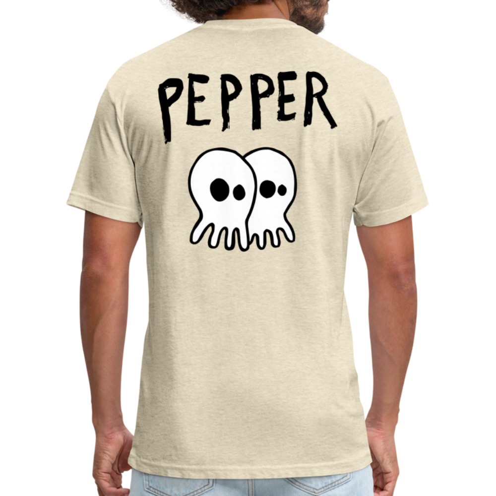Peper Drip F-Ghost BT-Shirt by Next Level - heather cream