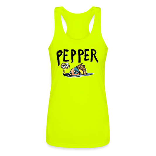 Peper Fish F Women’s Racerback - neon yellow