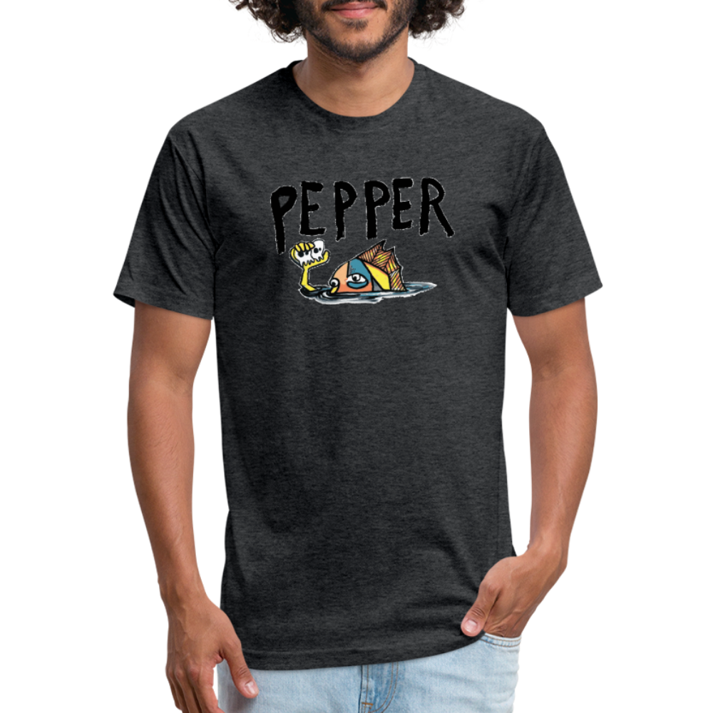 Peper Fish F by Next Level - heather black