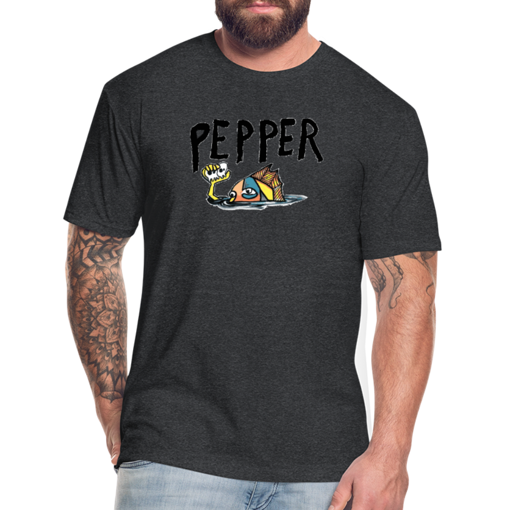 Peper Fish F by Next Level - heather black