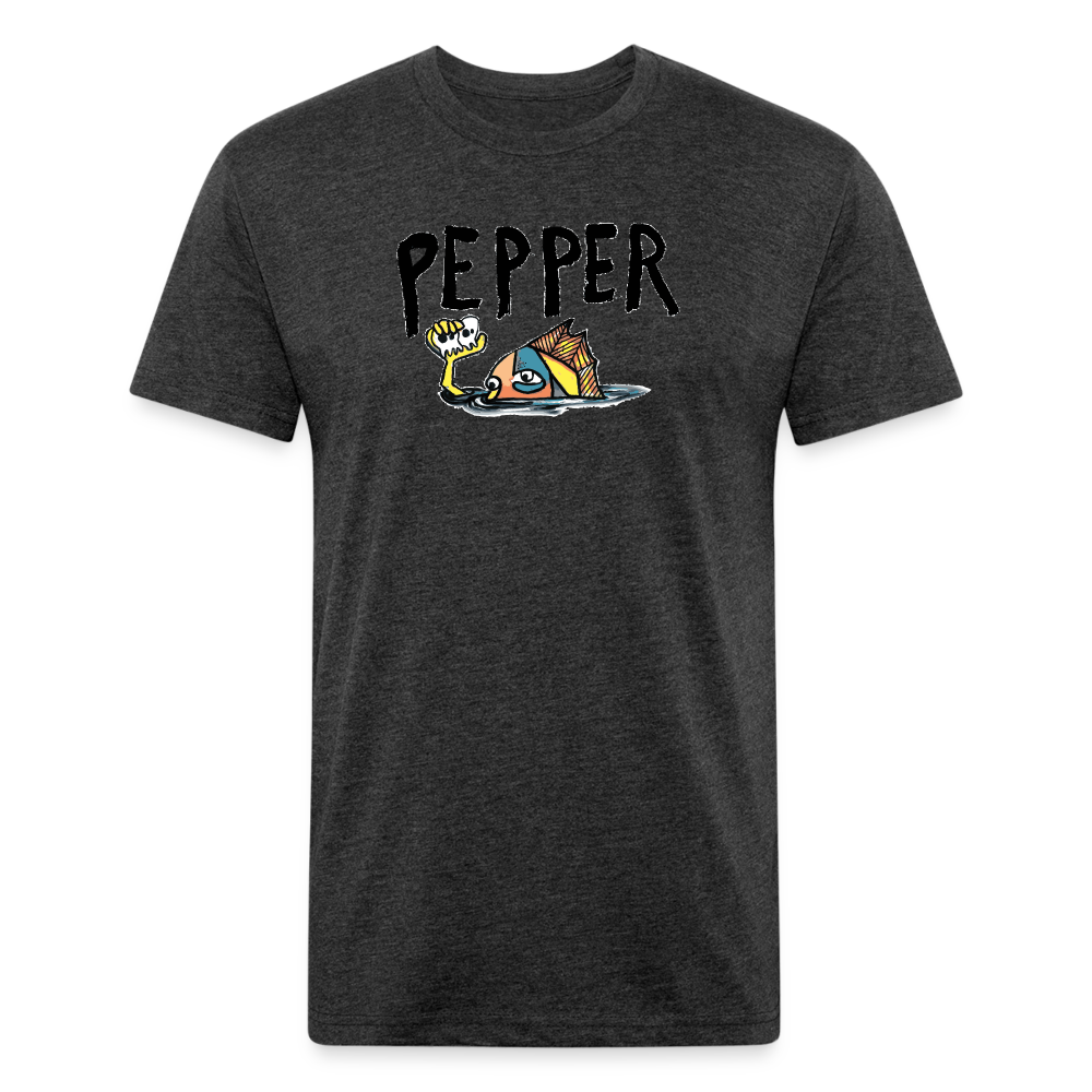 Peper Fish F by Next Level - heather black