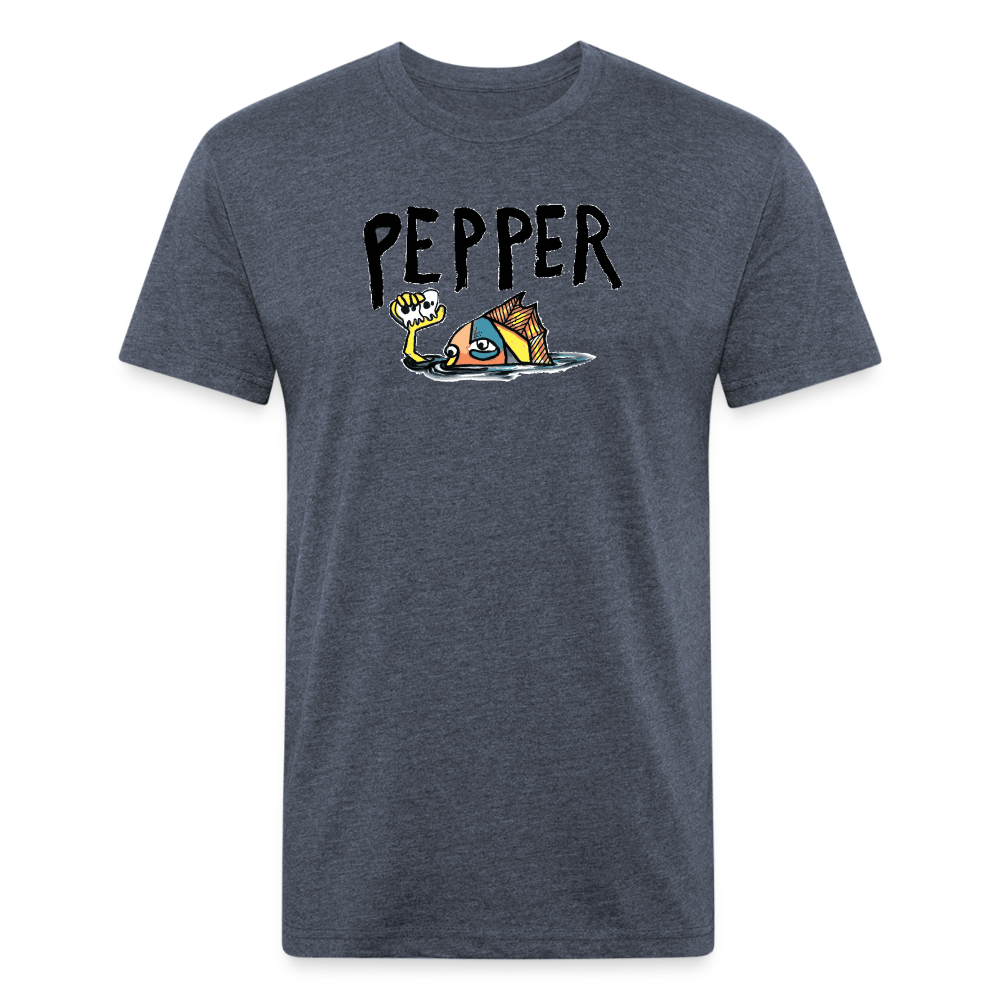 Peper Fish F by Next Level - heather navy