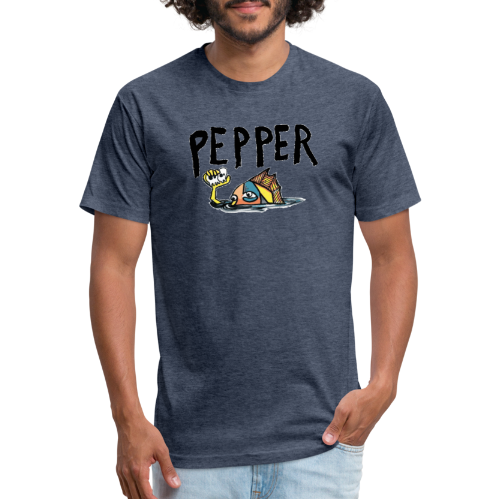 Peper Fish F by Next Level - heather navy