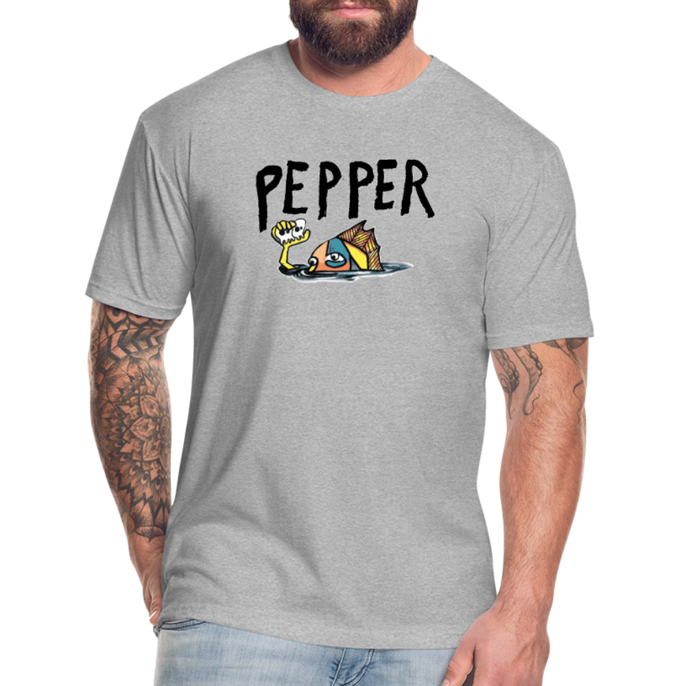 Peper Fish F by Next Level - heather gray