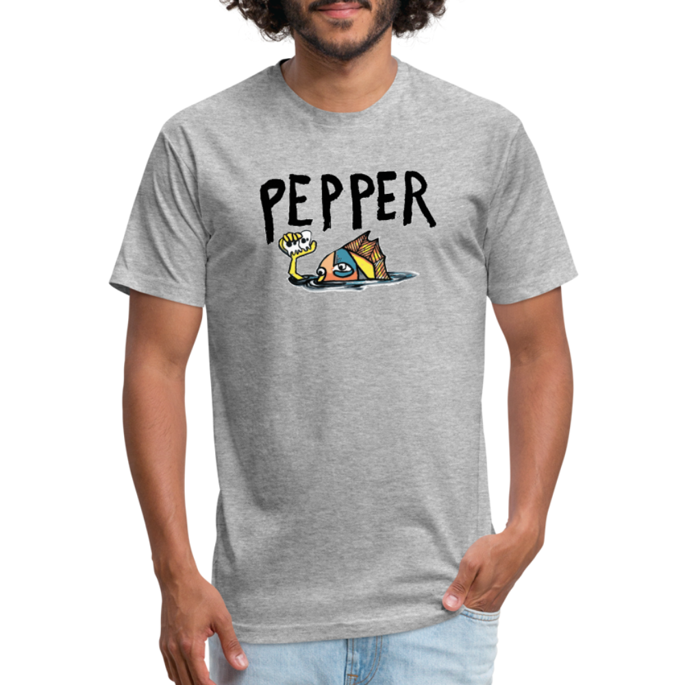 Peper Fish F by Next Level - heather gray