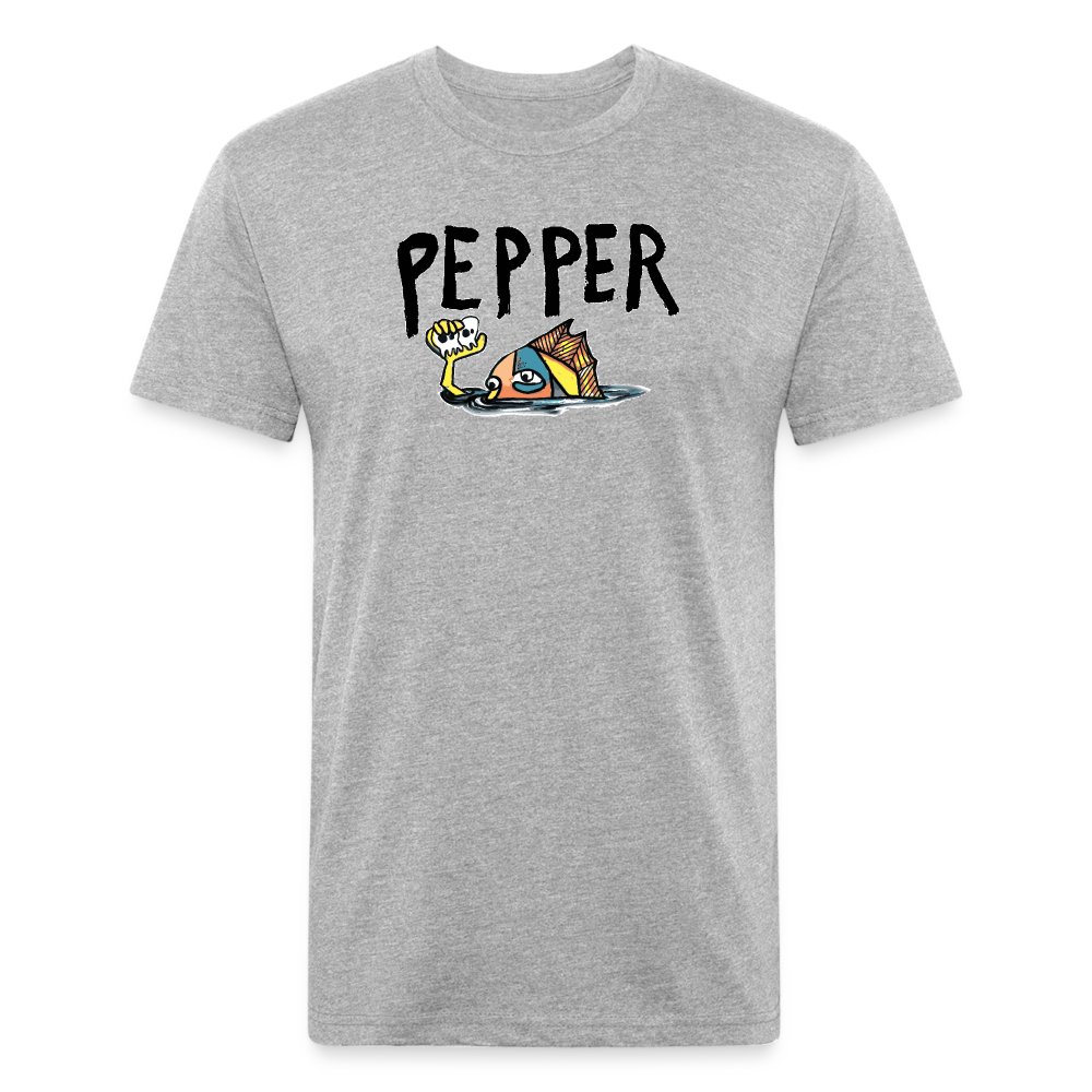 Peper Fish F by Next Level - heather gray