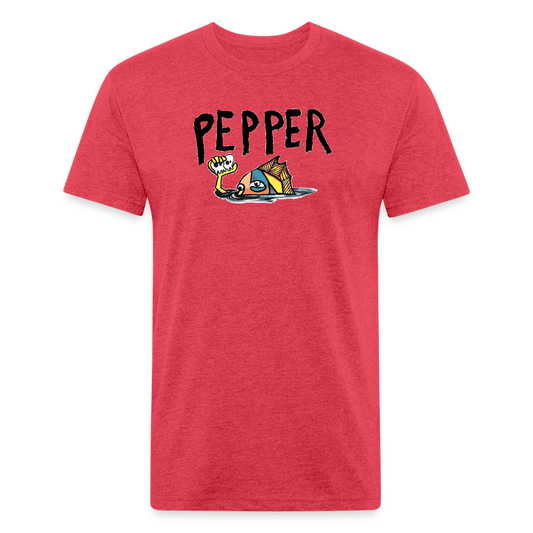 Peper Fish F by Next Level - heather red