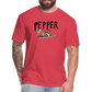 Peper Fish F by Next Level - heather red