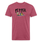 Peper Fish F by Next Level - heather burgundy