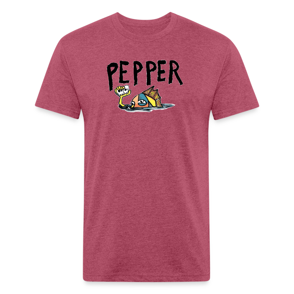 Peper Fish F by Next Level - heather burgundy