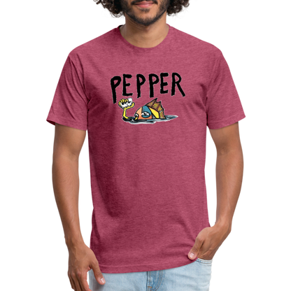 Peper Fish F by Next Level - heather burgundy