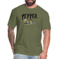 Peper Fish F by Next Level - heather military green