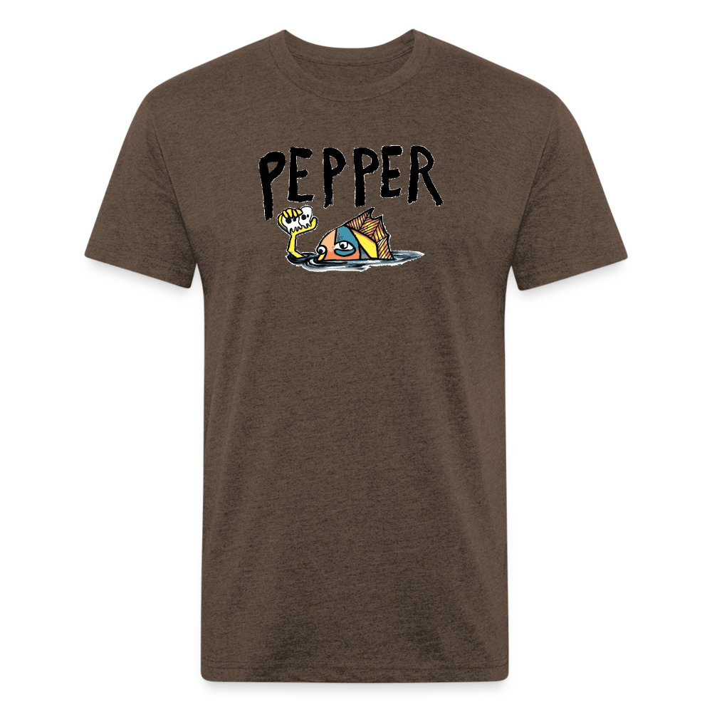 Peper Fish F by Next Level - heather espresso