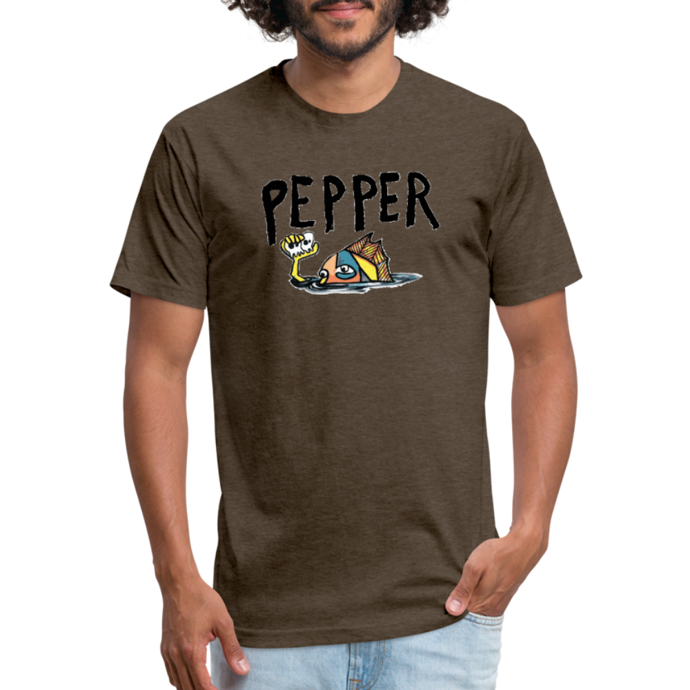 Peper Fish F by Next Level - heather espresso