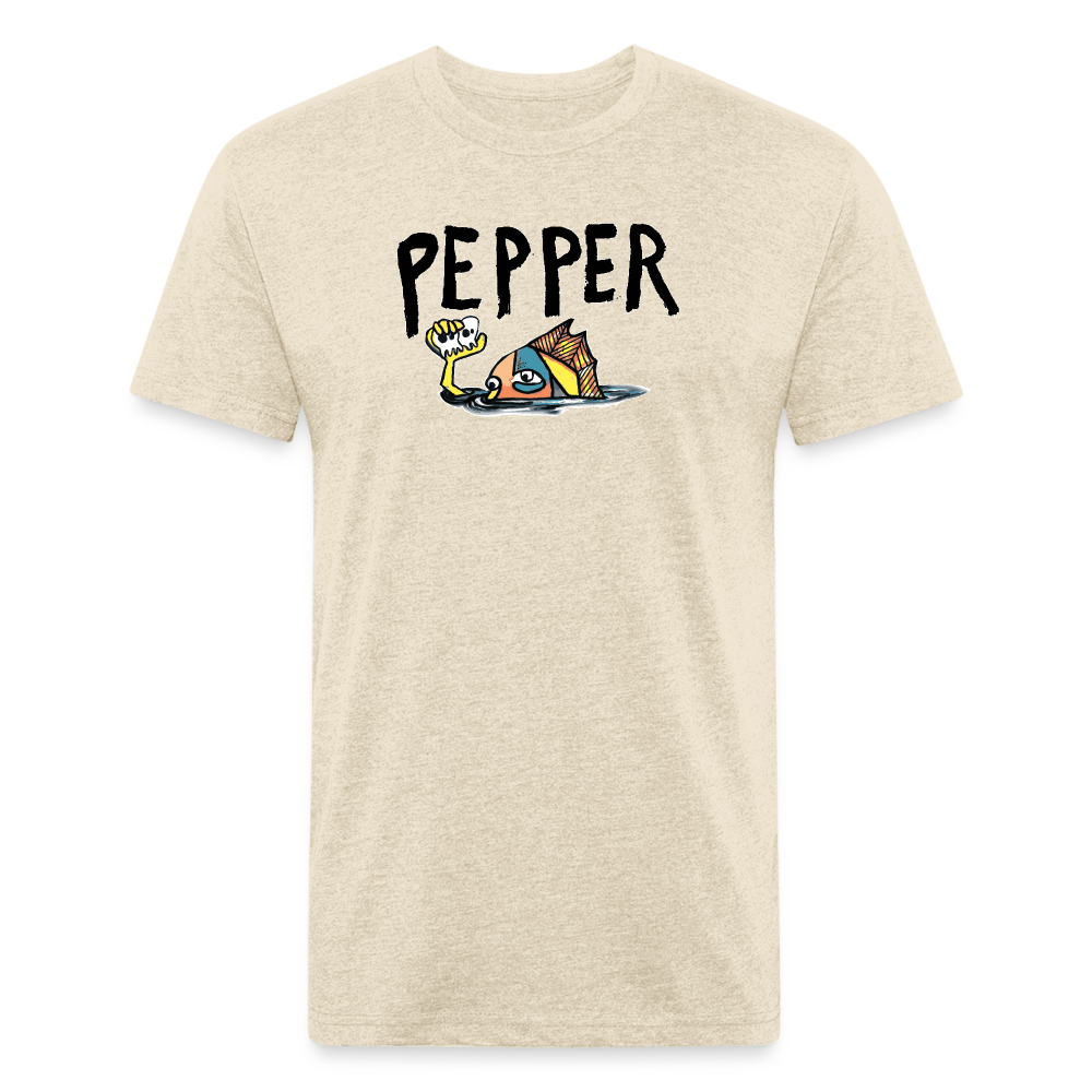 Peper Fish F by Next Level - heather cream