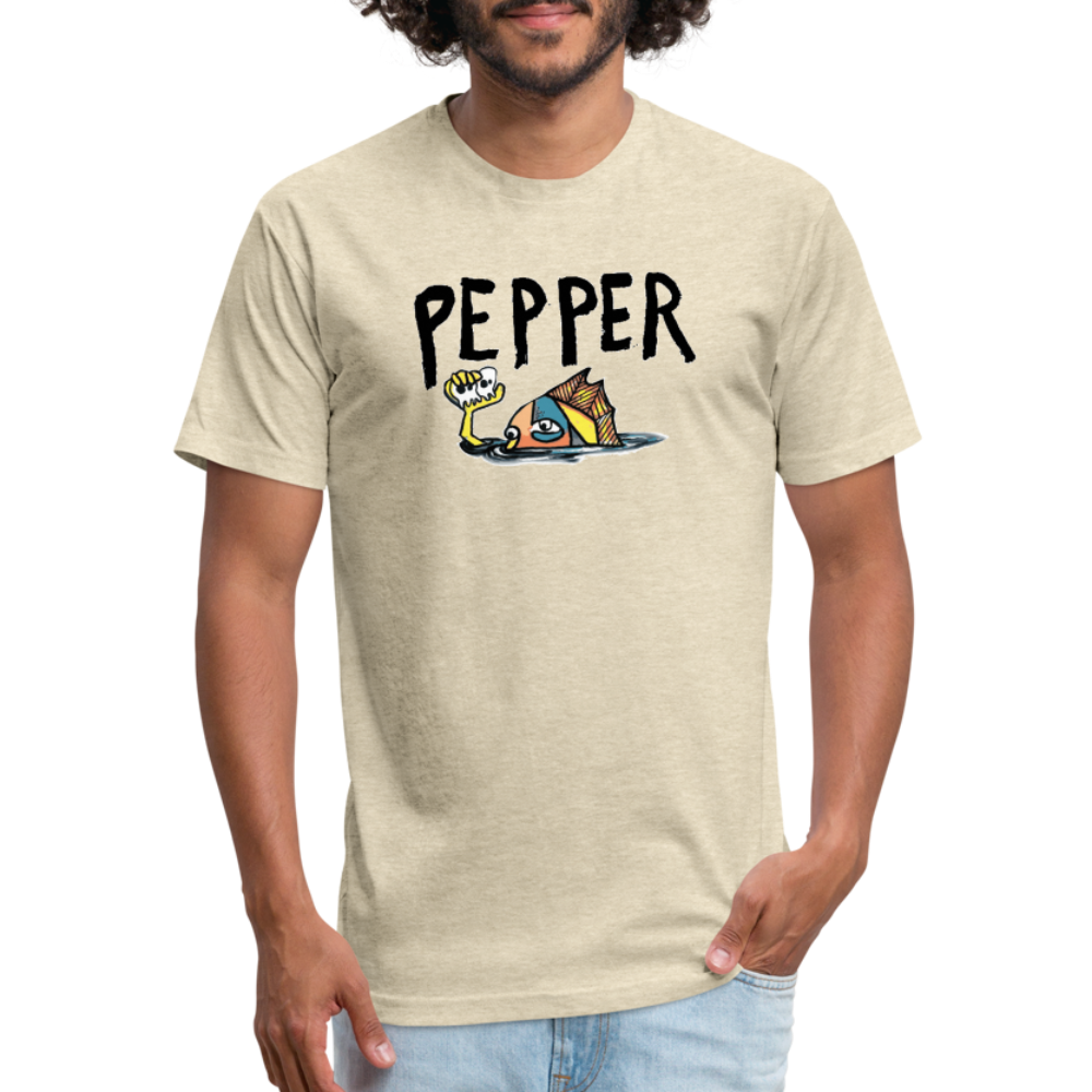 Peper Fish F by Next Level - heather cream