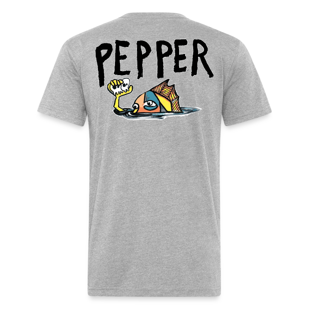 Peper Ghost F - Fish B by Next Level - heather gray