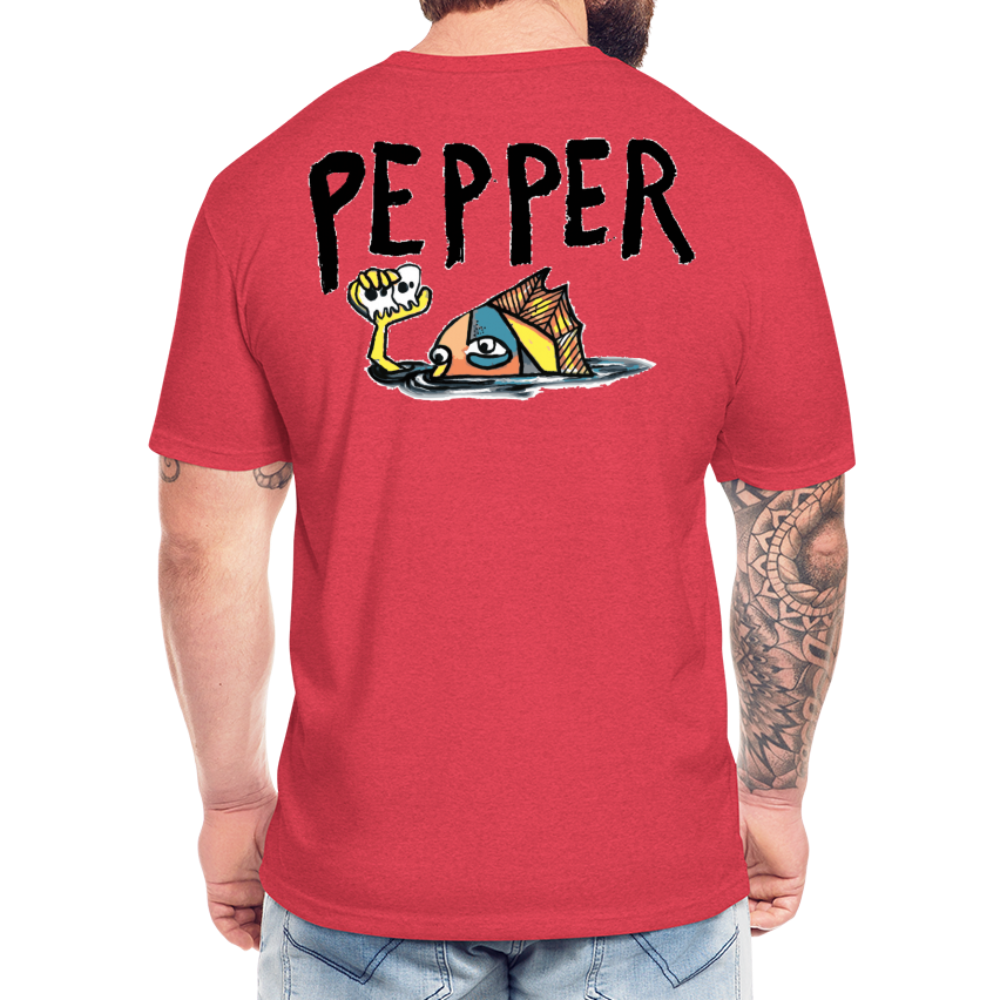 Peper Ghost F - Fish B by Next Level - heather red