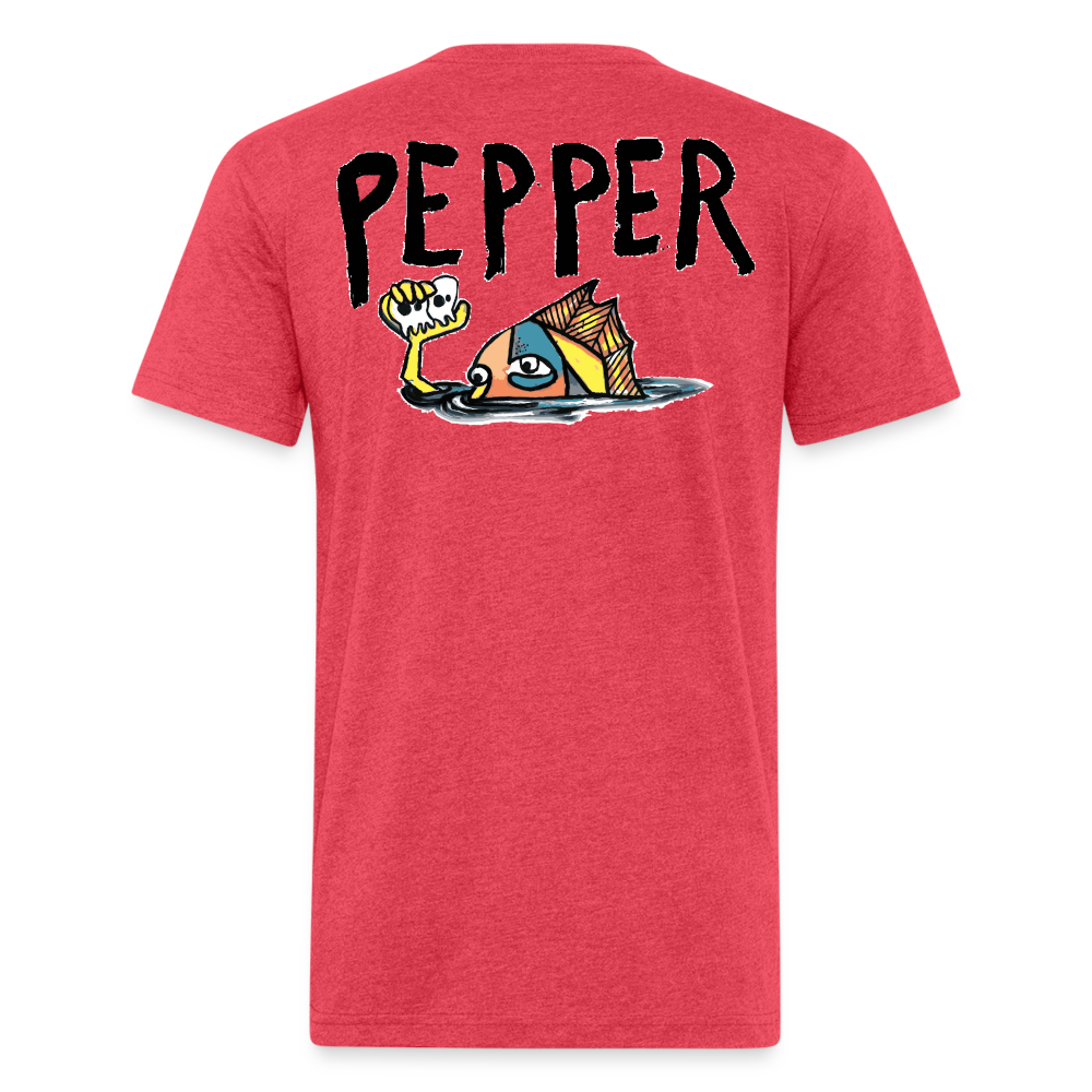 Peper Ghost F - Fish B by Next Level - heather red
