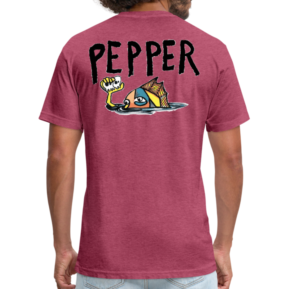 Peper Ghost F - Fish B by Next Level - heather burgundy