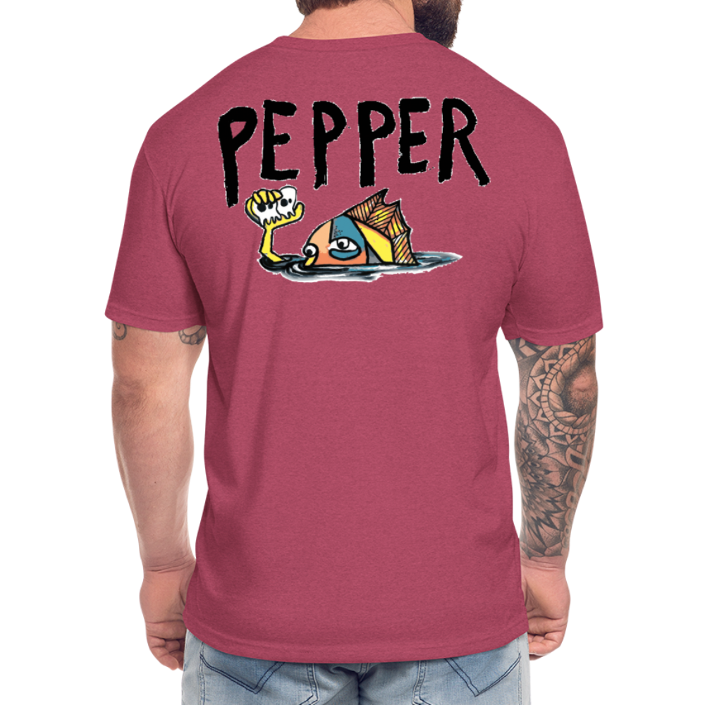 Peper Ghost F - Fish B by Next Level - heather burgundy