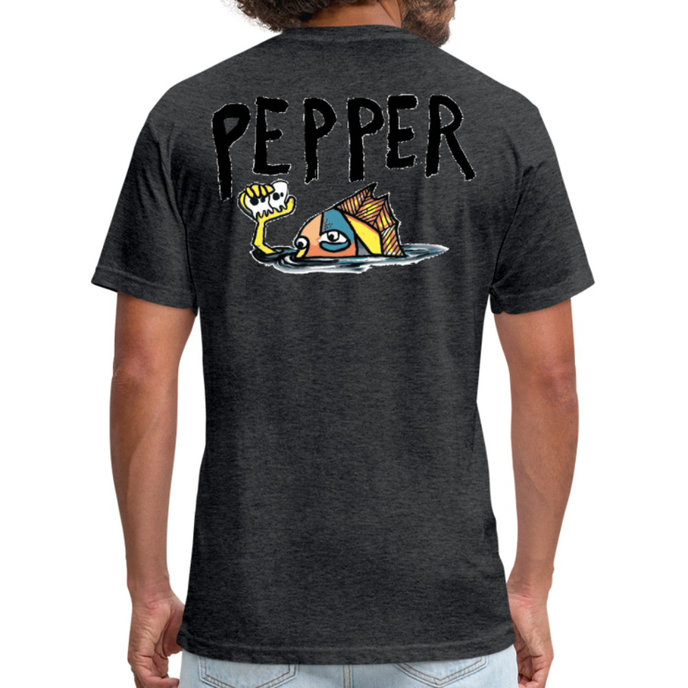 Peper Drip F - Fish B  by Next Level - heather black