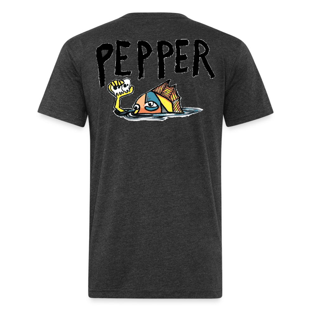 Peper Drip F - Fish B  by Next Level - heather black