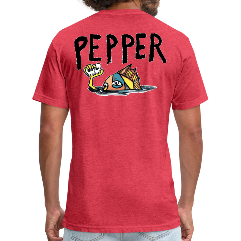 Peper Drip F - Fish B  by Next Level - heather red