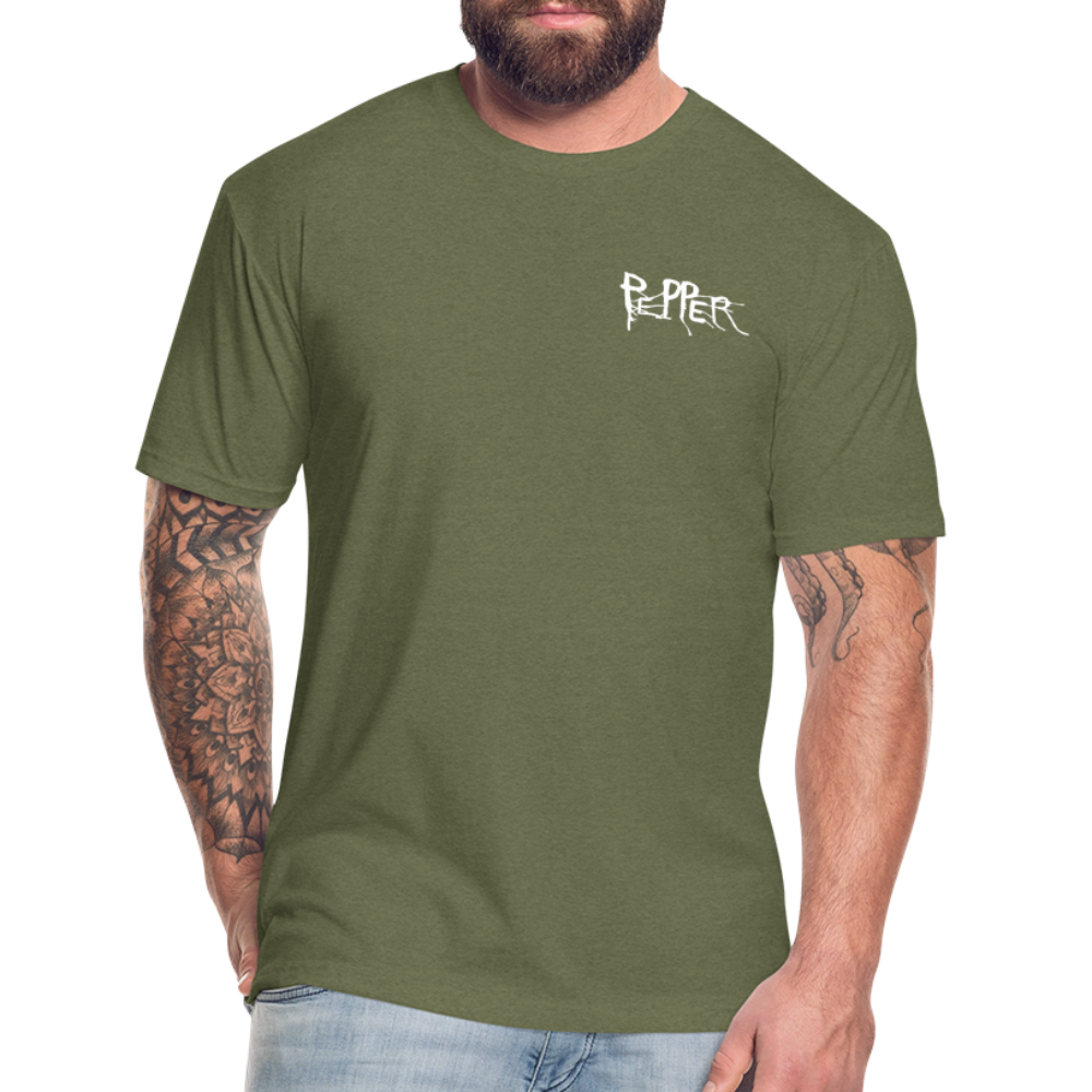 Peper Drip F - Fish B  by Next Level - heather military green