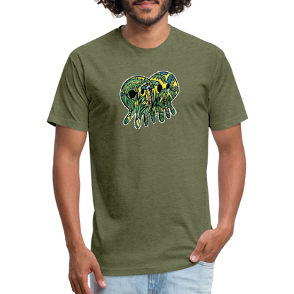 Peper Palm Ghost F by Next Level - heather military green