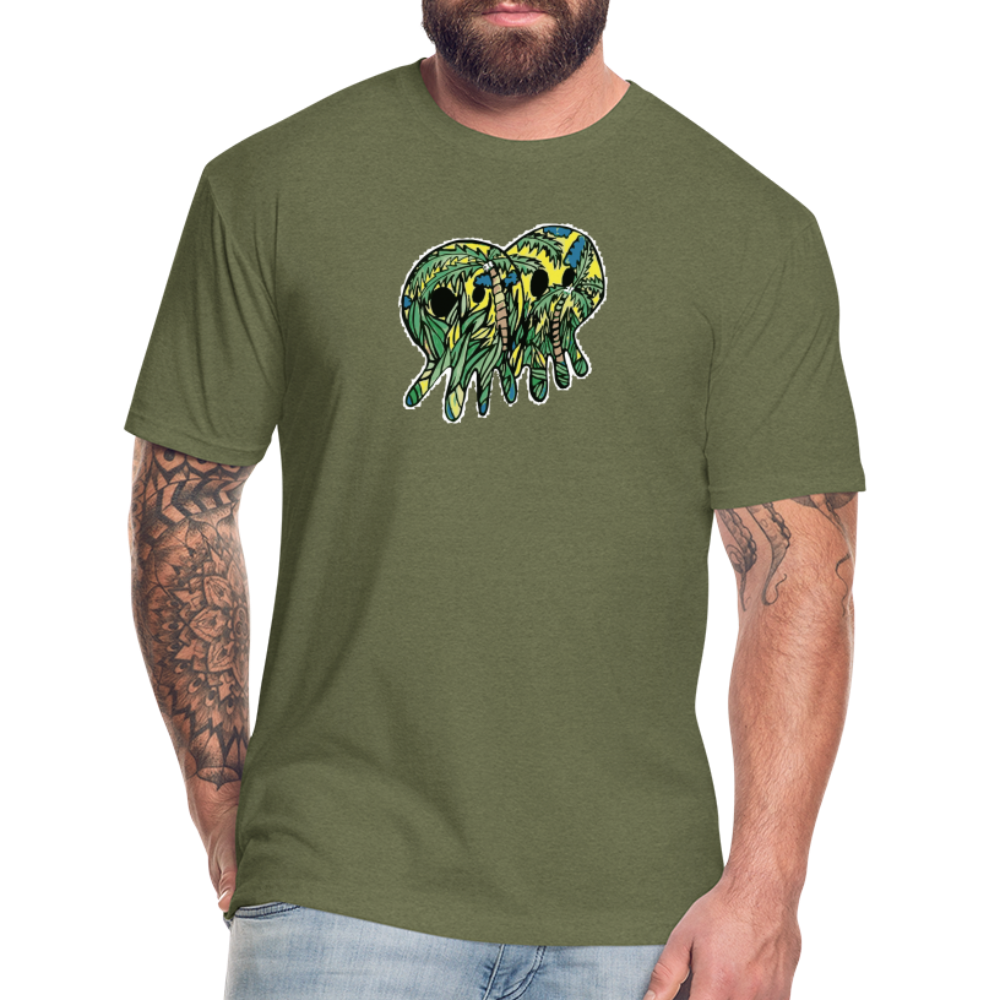 Peper Palm Ghost F by Next Level - heather military green