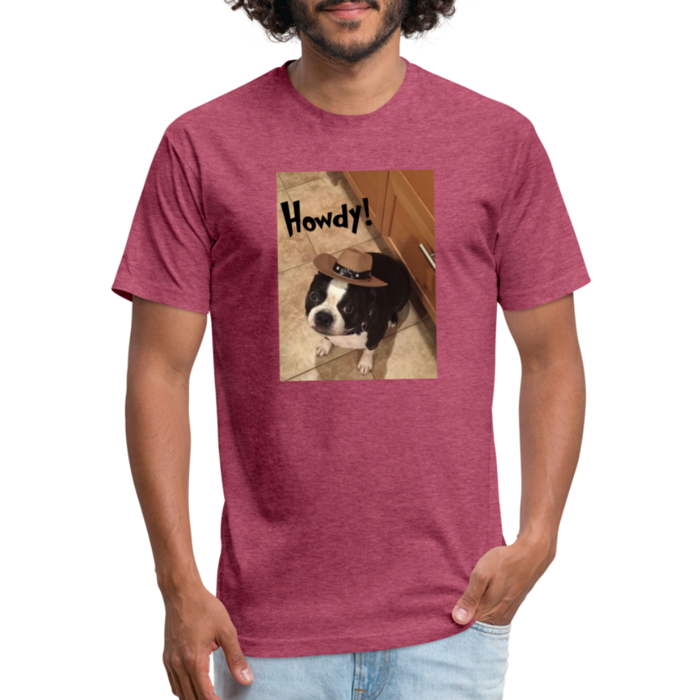 Howdy Dog T-Shirt by Next Level - heather burgundy