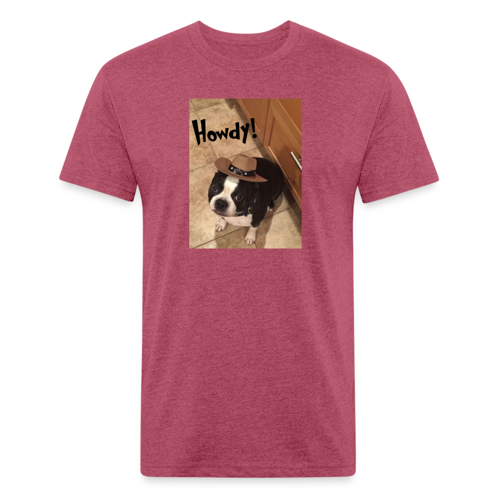 Howdy Dog T-Shirt by Next Level - heather burgundy