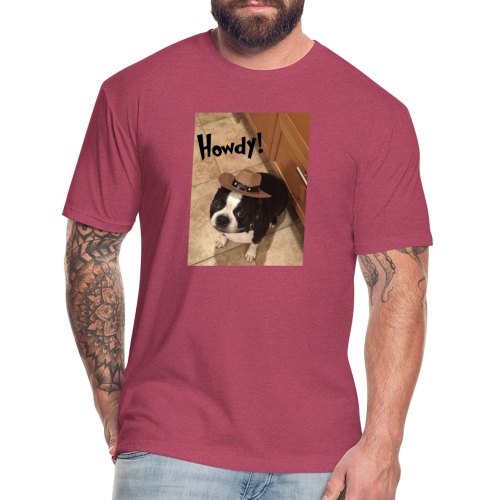 Howdy Dog T-Shirt by Next Level - heather burgundy