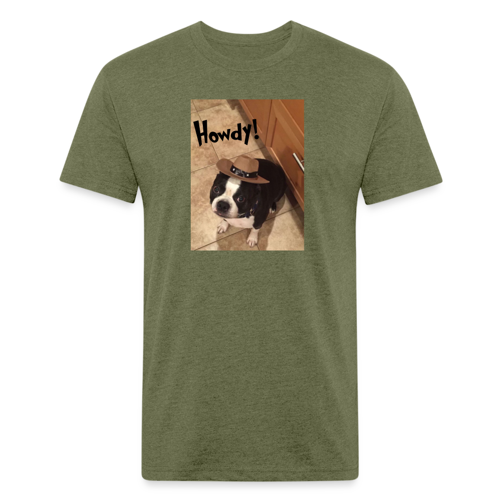 Howdy Dog T-Shirt by Next Level - heather military green