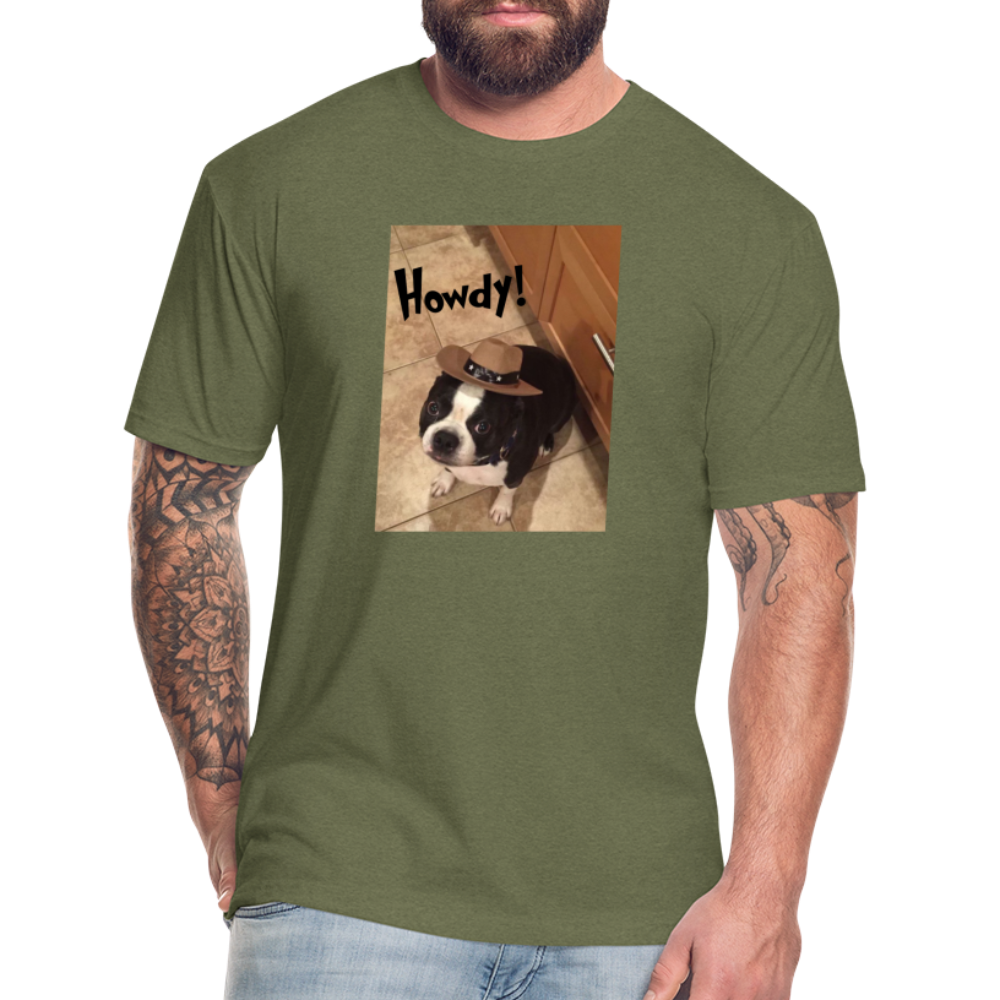 Howdy Dog T-Shirt by Next Level - heather military green