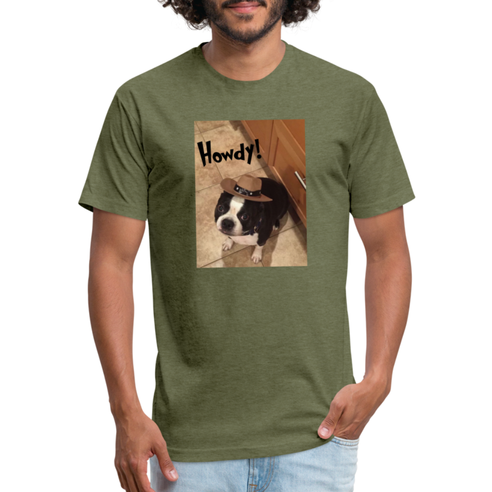 Howdy Dog T-Shirt by Next Level - heather military green