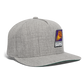 Suns Slant Grey Snapback Baseball Cap - heather gray
