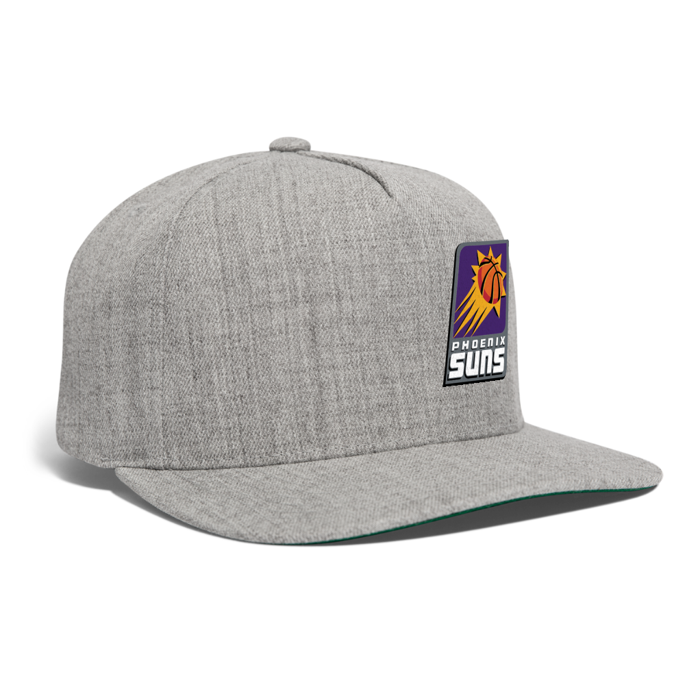 Suns Slant Grey Snapback Baseball Cap - heather gray